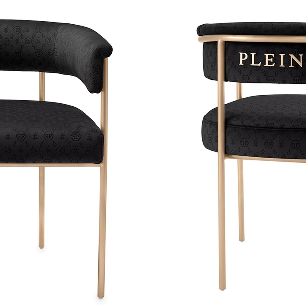 Стул Philipp Plein Dining Chair Monogram Чёрный