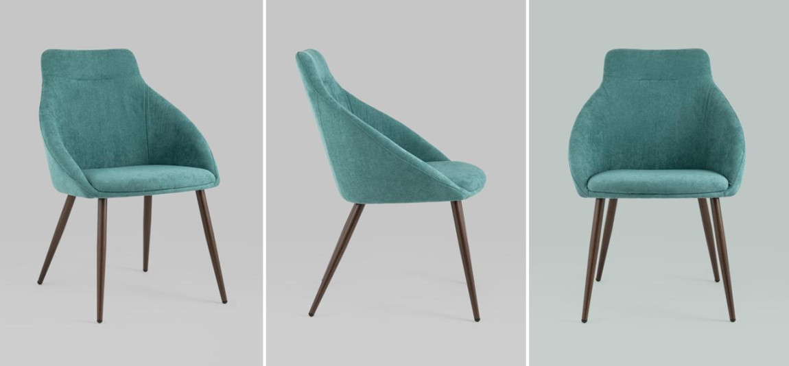 Стул Queenie Chair Голубой Цвет