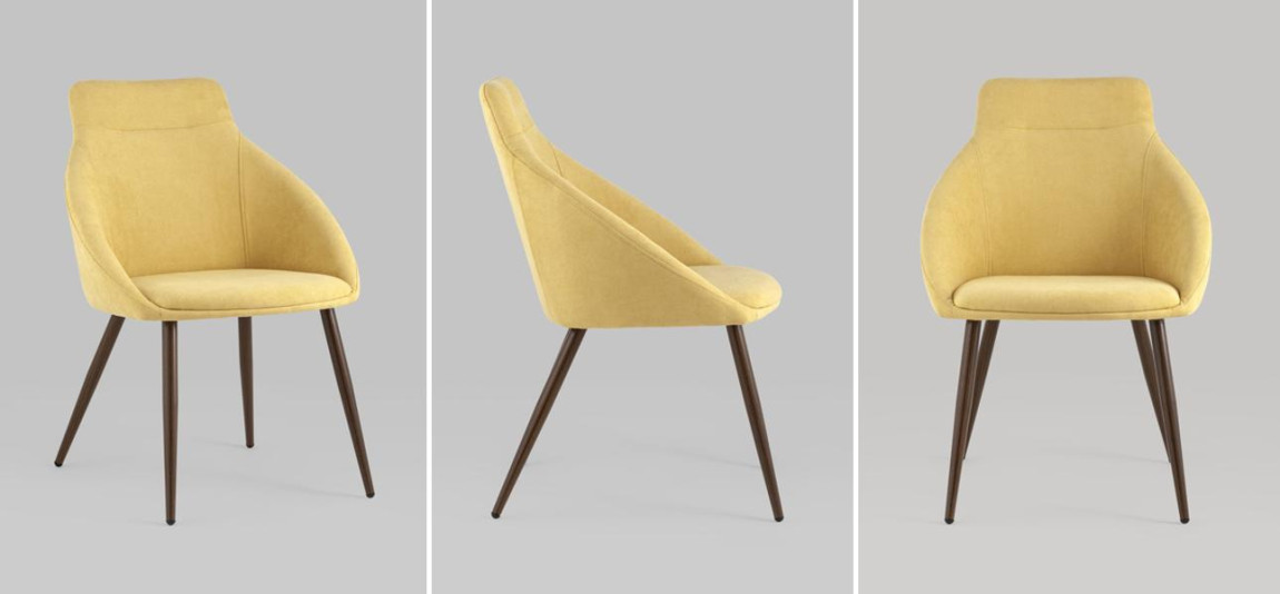 Стул Queenie Chair Желтый Цвет