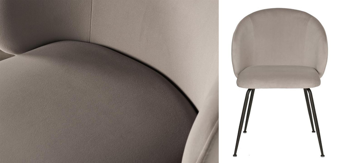 Стул Sadler Chair gray velor