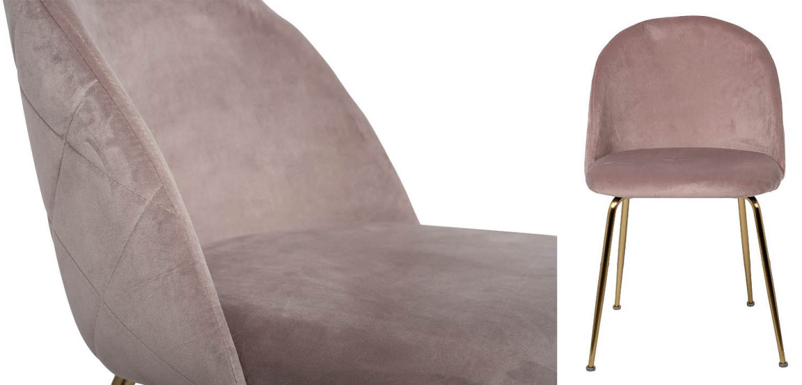 Стул Sadler Chair pink velor