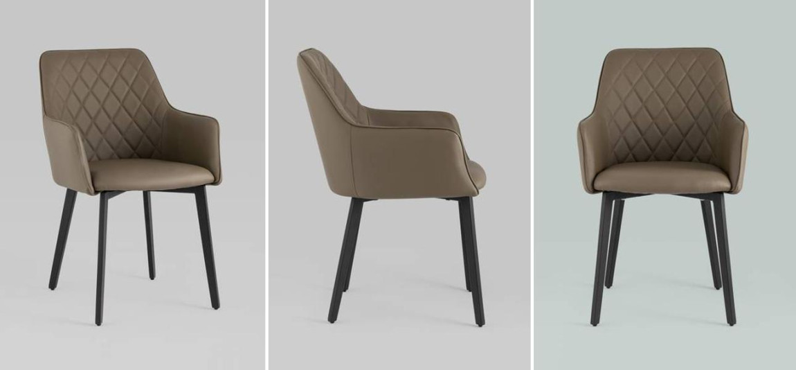 Стул Seoul Chair Коричневая Экокожа