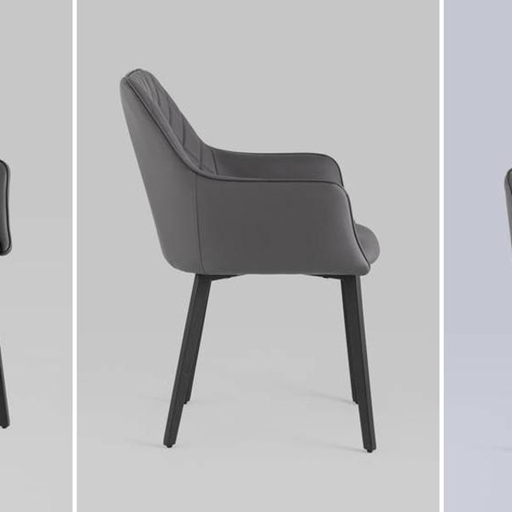 Стул Seoul Chair Серая Экокожа