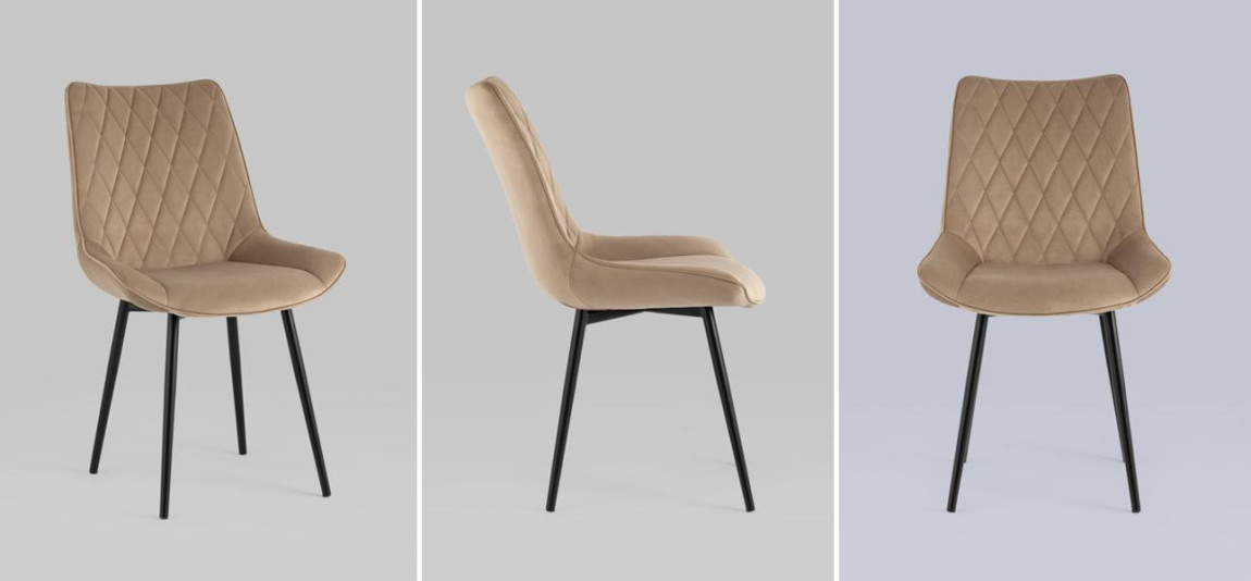 Стул Seoul S Chair Бежевый Велюр Капучино