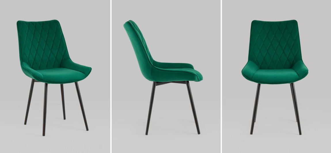 Стул Seoul S Chair Изумрудно-Зеленый Велюр