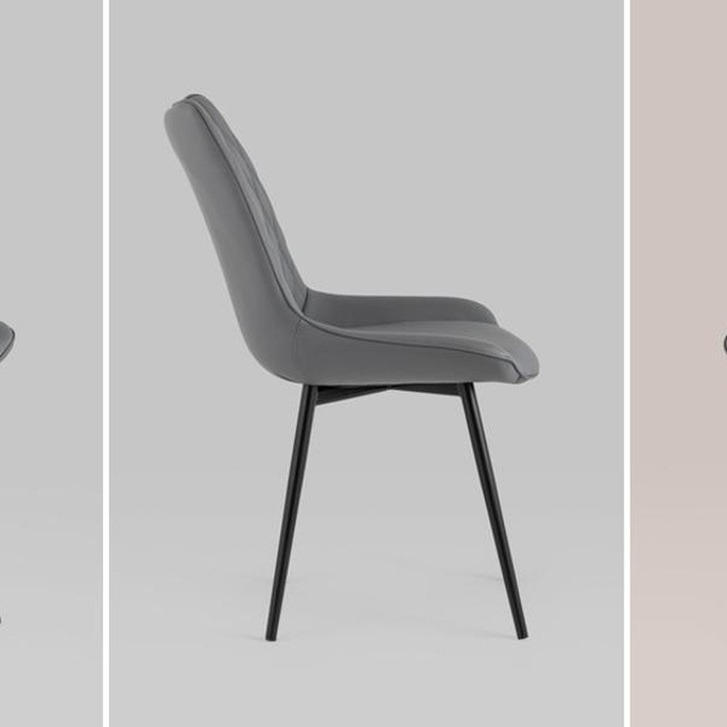 Стул Seoul S Chair Серая Экокожа