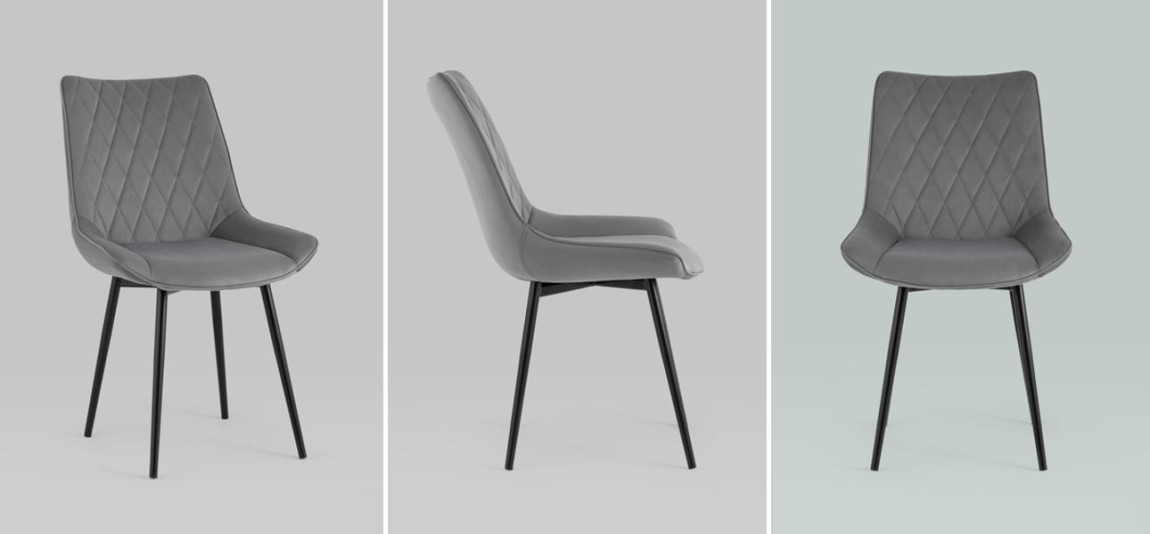 Стул Seoul S Chair Серый Велюр