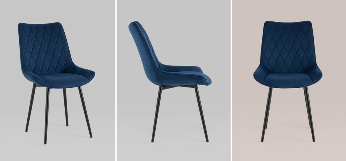 Стул Seoul S Chair Синий велюр