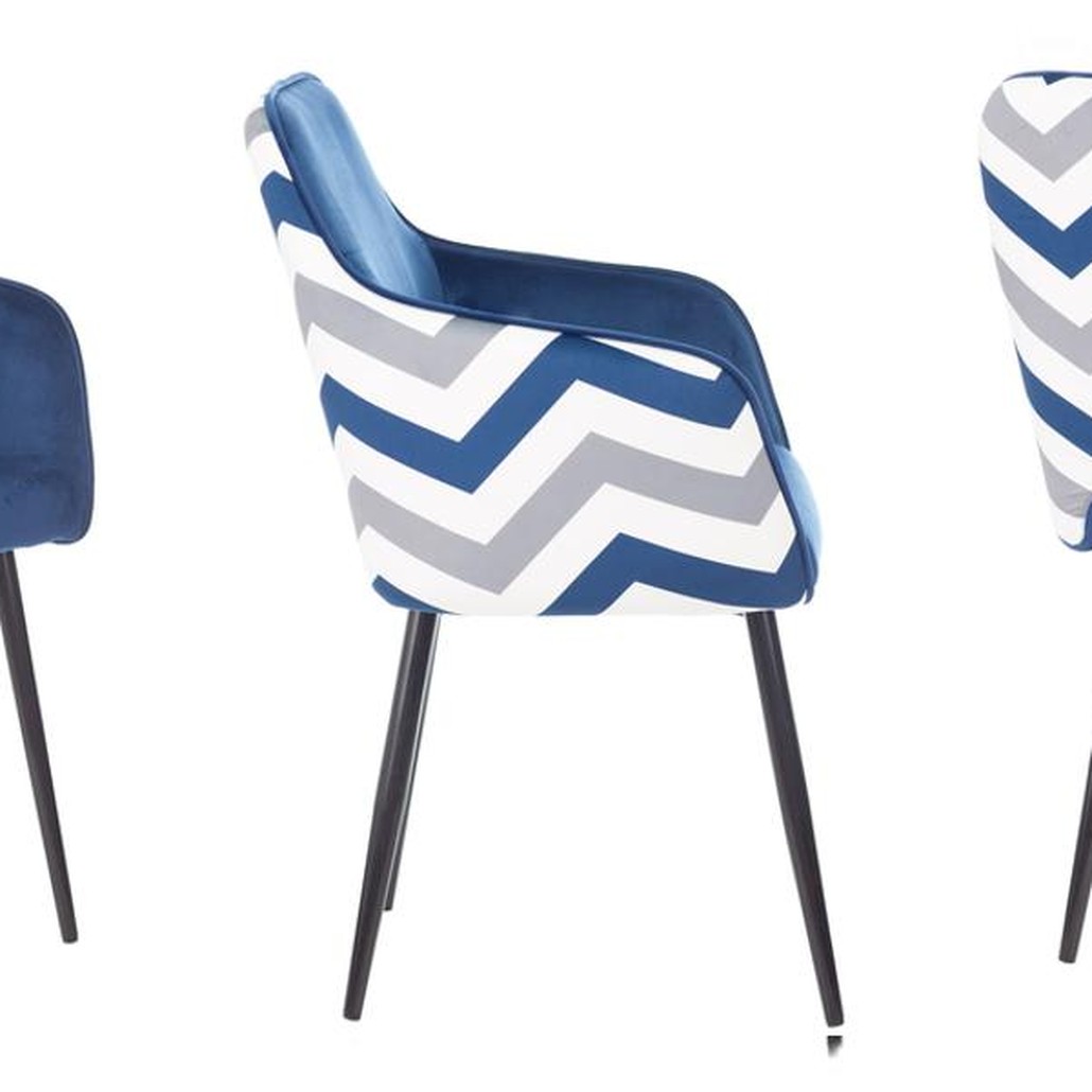 Стул SHARRON Chair Сапфировый Зигзаг