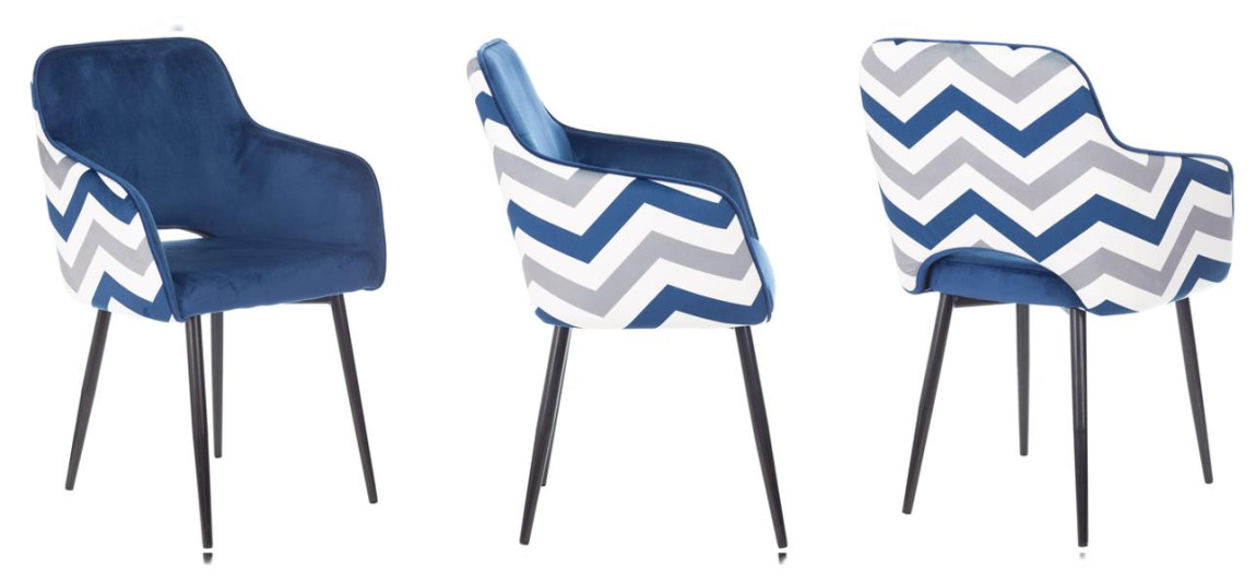 Стул SHARRON Chair Сапфировый Зигзаг