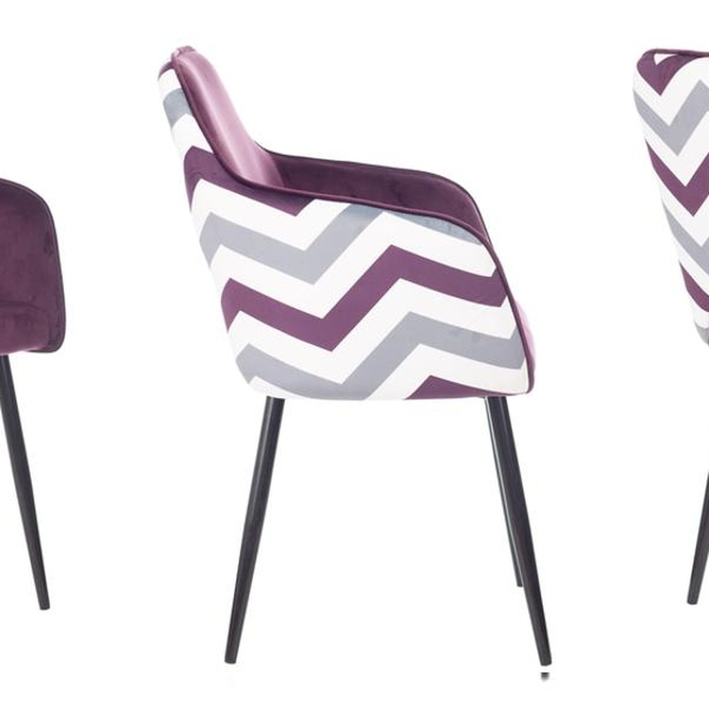 Стул SHARRON Chair Сливовый Зигзаг