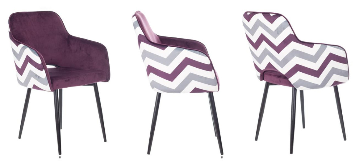 Стул SHARRON Chair Сливовый Зигзаг