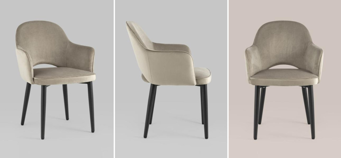 Стул SHARRON Велюр Шампань