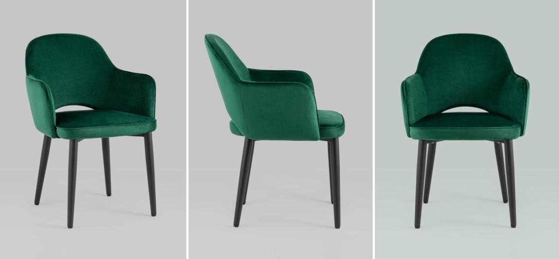 Стул SHARRON Зеленый Велюр
