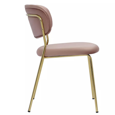 Стул Singer Chair без подлокотников Розовый Велюр