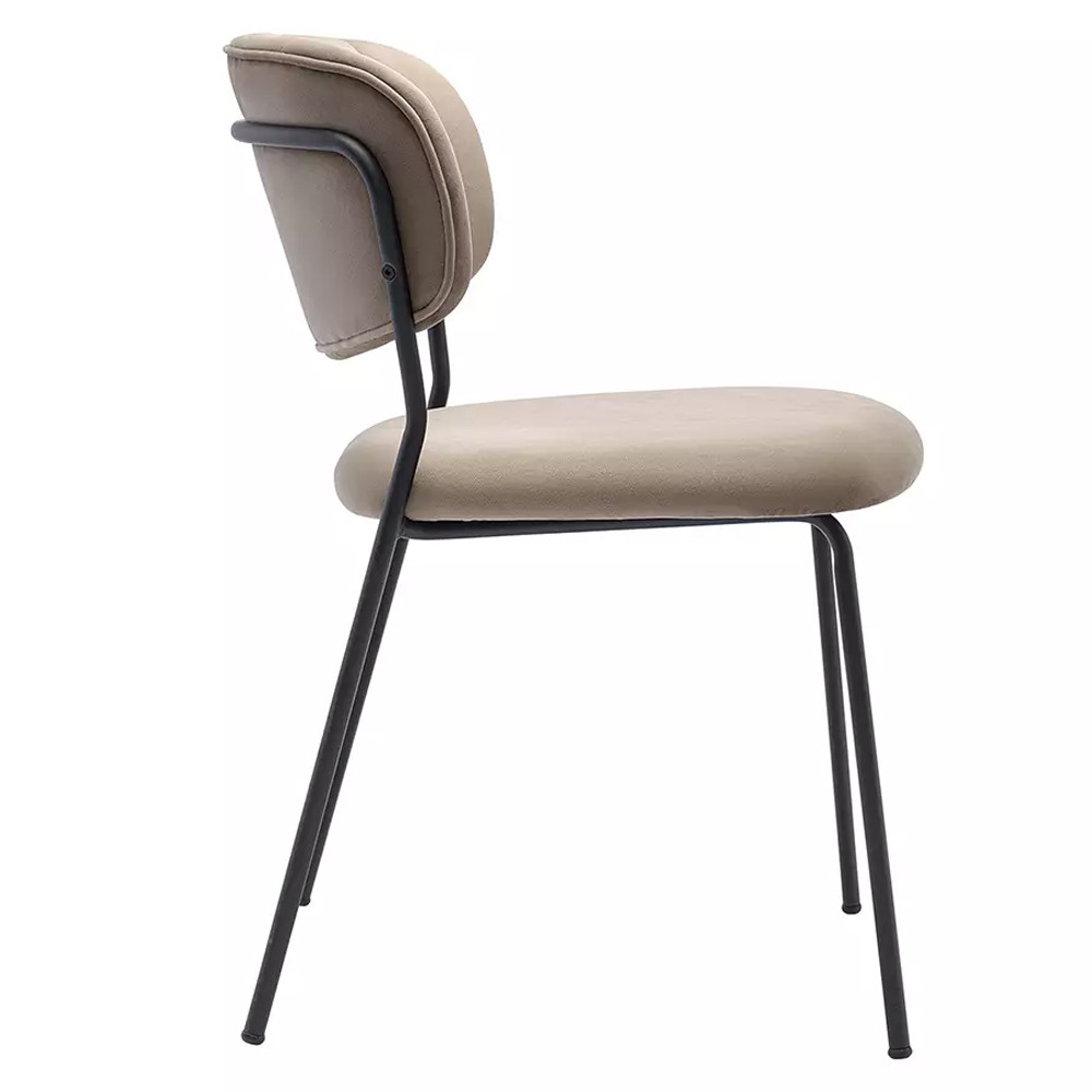 Стул Singer Chair без подлокотников светло-коричневый Велюр