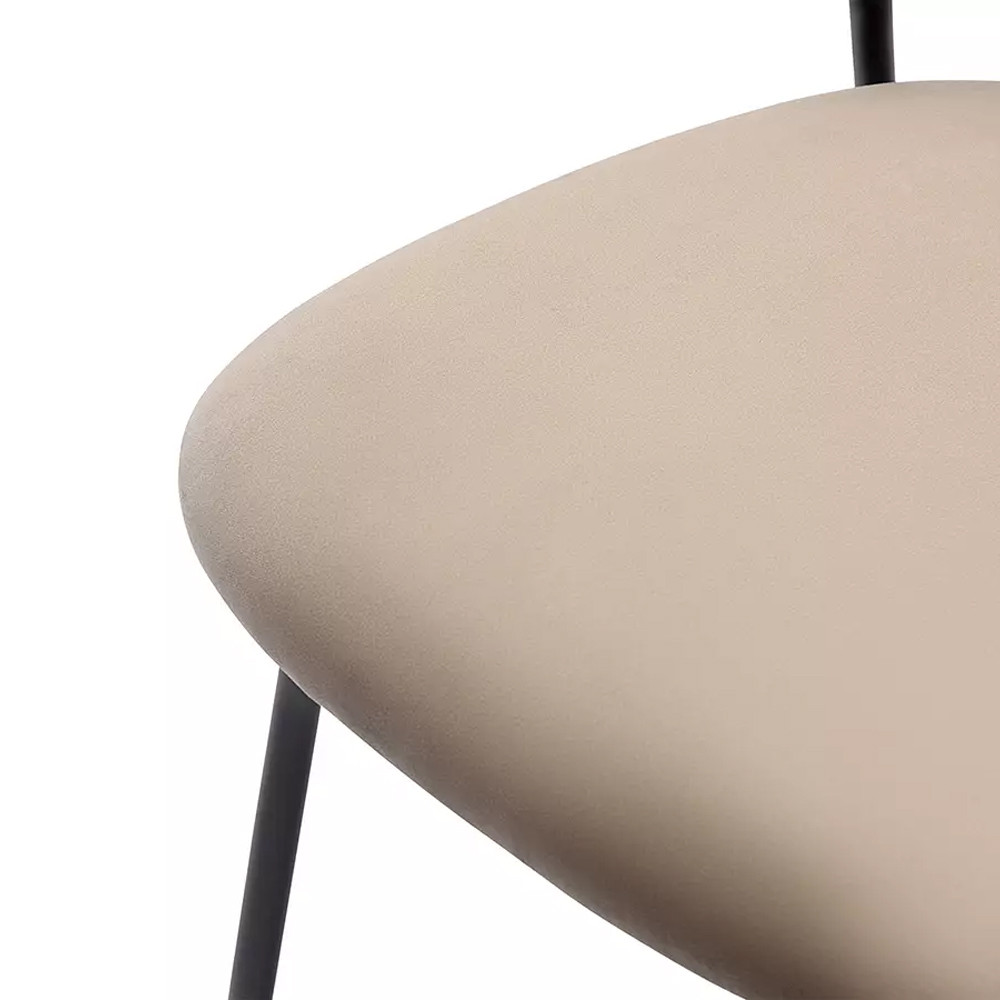 Стул Singer Chair без подлокотников светло-коричневый Велюр