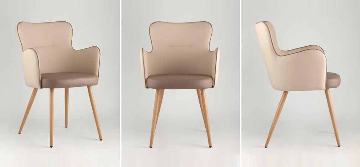 Стул Space Chair Бежевая Экокожа