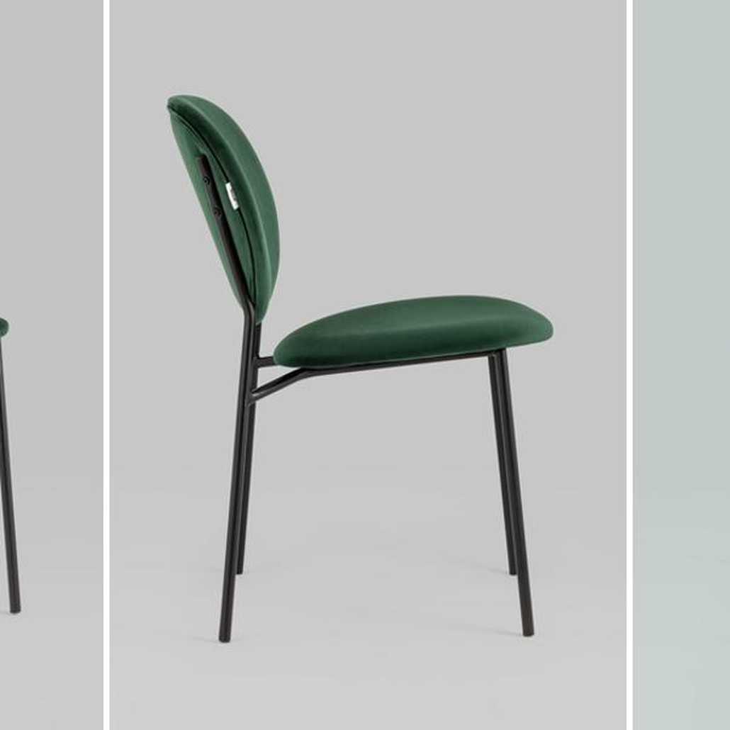 Стул Stanley Chair Зеленый Велюр