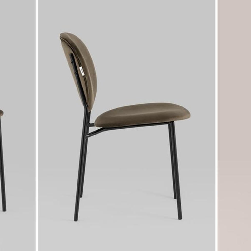 Стул Stanley Chair Коричневый Велюр