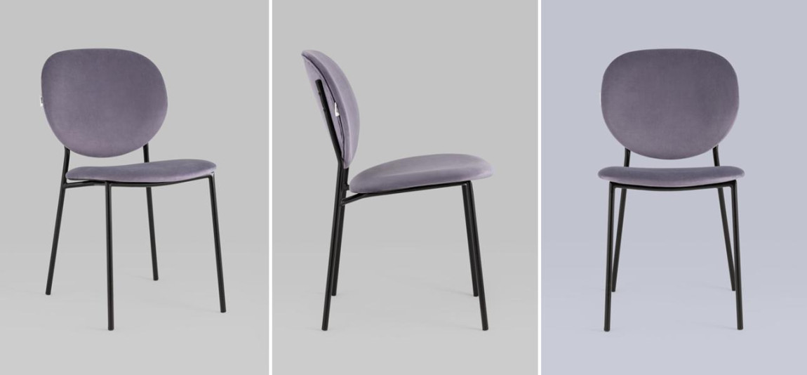 Стул Stanley Chair Пыльно-Сиреневый Велюр