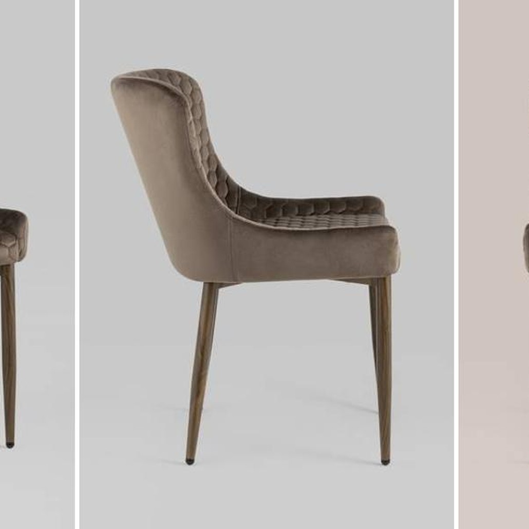 Стул Stitch Honey Chair Коричневый Велюр