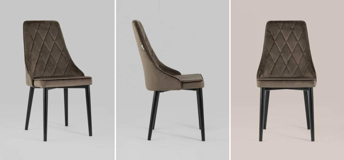 Стул Versailles Chair Коричневый Велюр