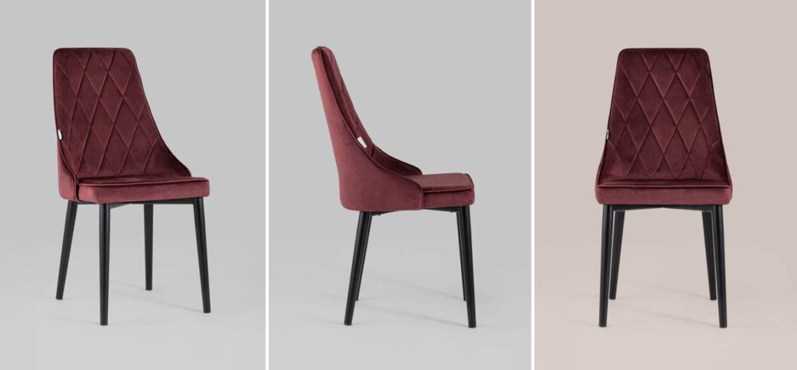 Стул Versailles Chair Цвет Винный Велюр