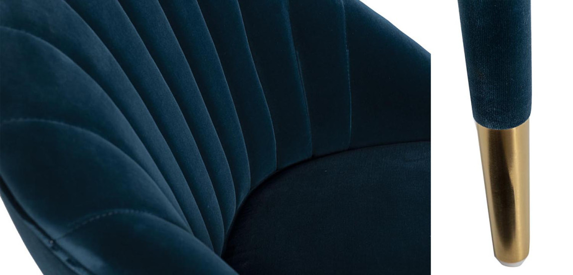 Стул Walton Chair blue velor