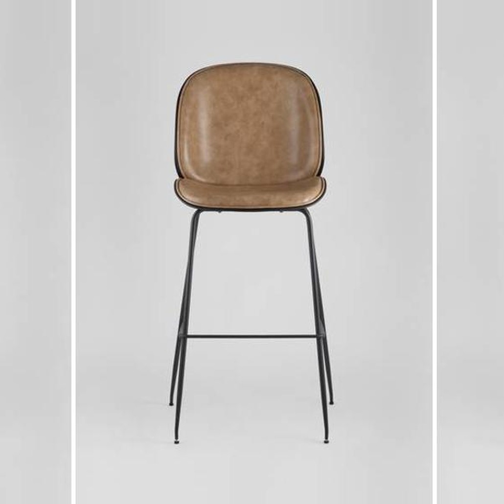 Стул Барный Винтажная Коричневыя Экокожа Vendramin Bar Chair
