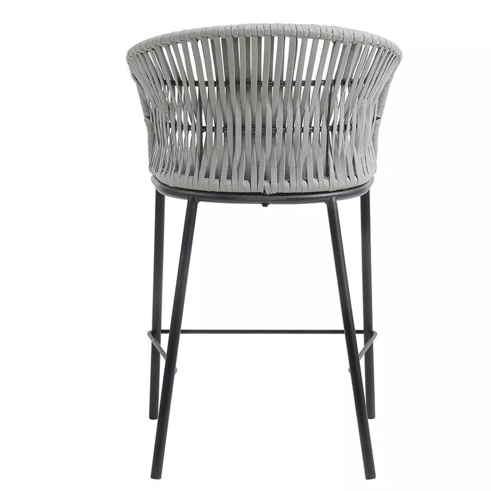 Стул барный с декоративным плетением на спинке и подлокотниках Chair Weave