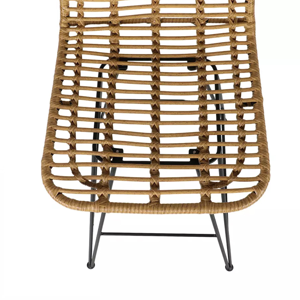 Стул барный с ротанговым плетением Half Bar Chair with Wicker без подлокотников