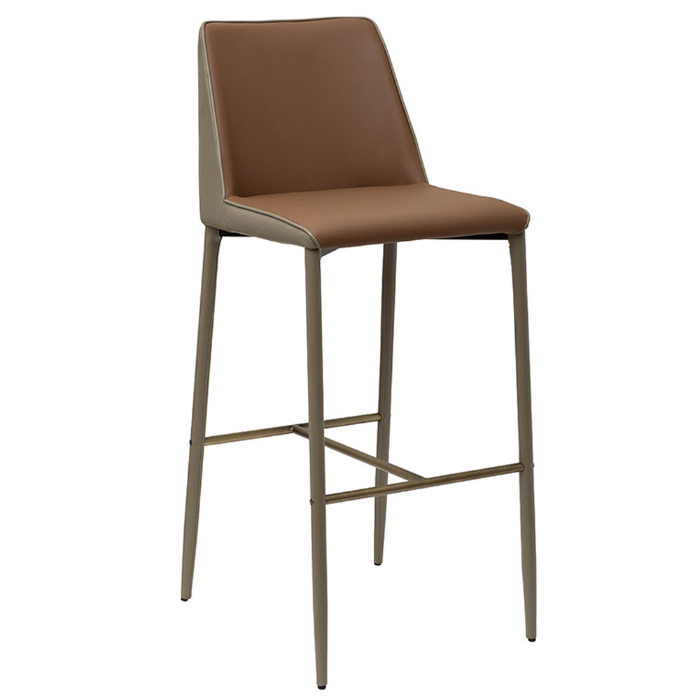 Стул барный с терракотовой обивкой из экокожи Spectacular High Chair