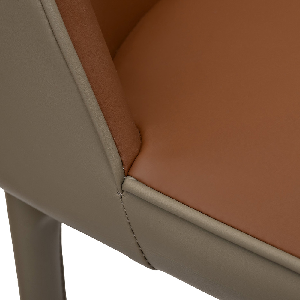 Стул барный с терракотовой обивкой из экокожи Spectacular High Chair