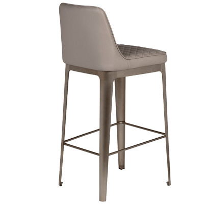 Стул барный светло-серый из экокожи Spectacular High Bar Stool