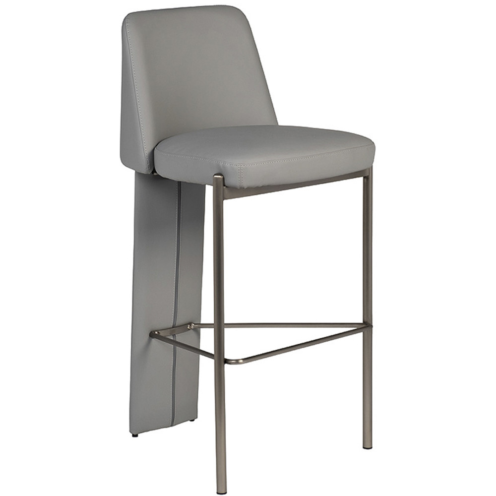 Стул барный серый с обивкой из экокожи Special Support