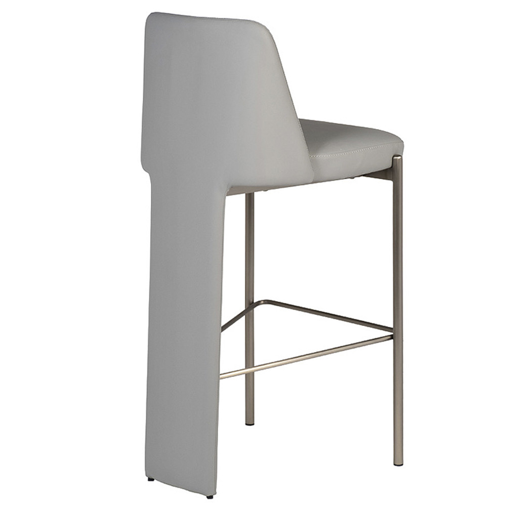 Стул барный серый с обивкой из экокожи Special Support