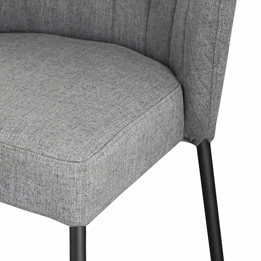 Стул барный серый с широкой закругленной спинкой Bar Chair Gray