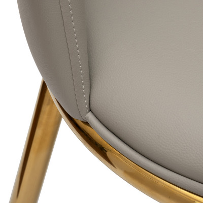 Стул бежевый из экокожи на золотых ножках Attribute of Elegance