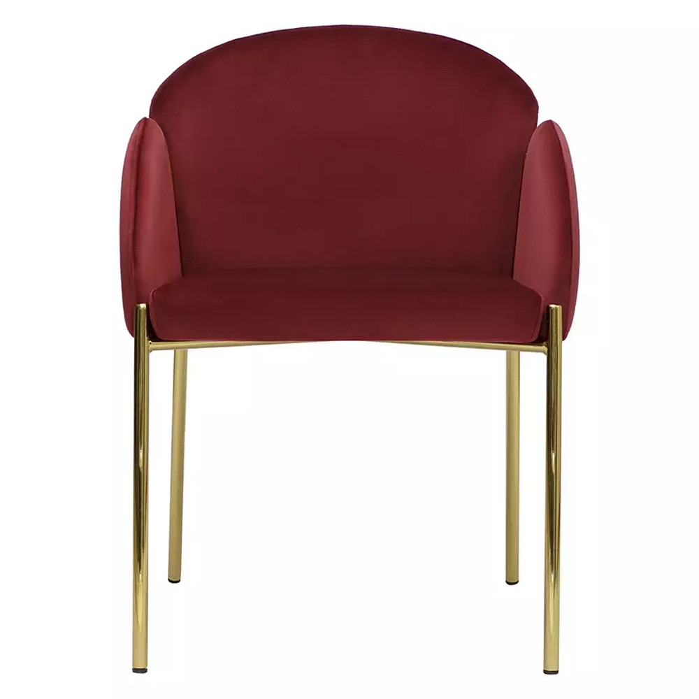 Стул бордовый на золотистых ножках Burgundy Chair