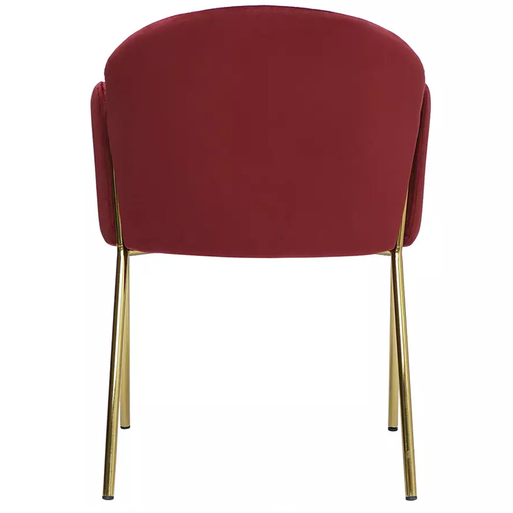 Стул бордовый на золотистых ножках Burgundy Chair