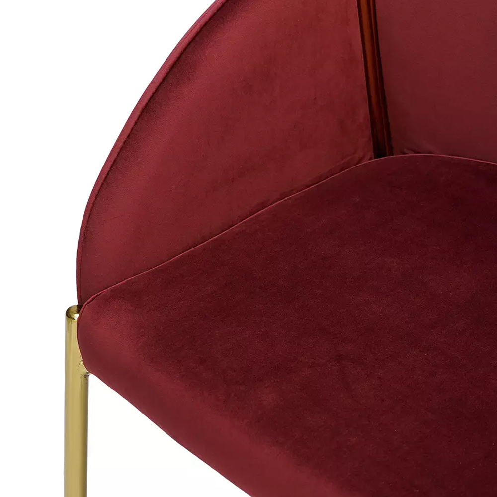 Стул бордовый на золотистых ножках Burgundy Chair