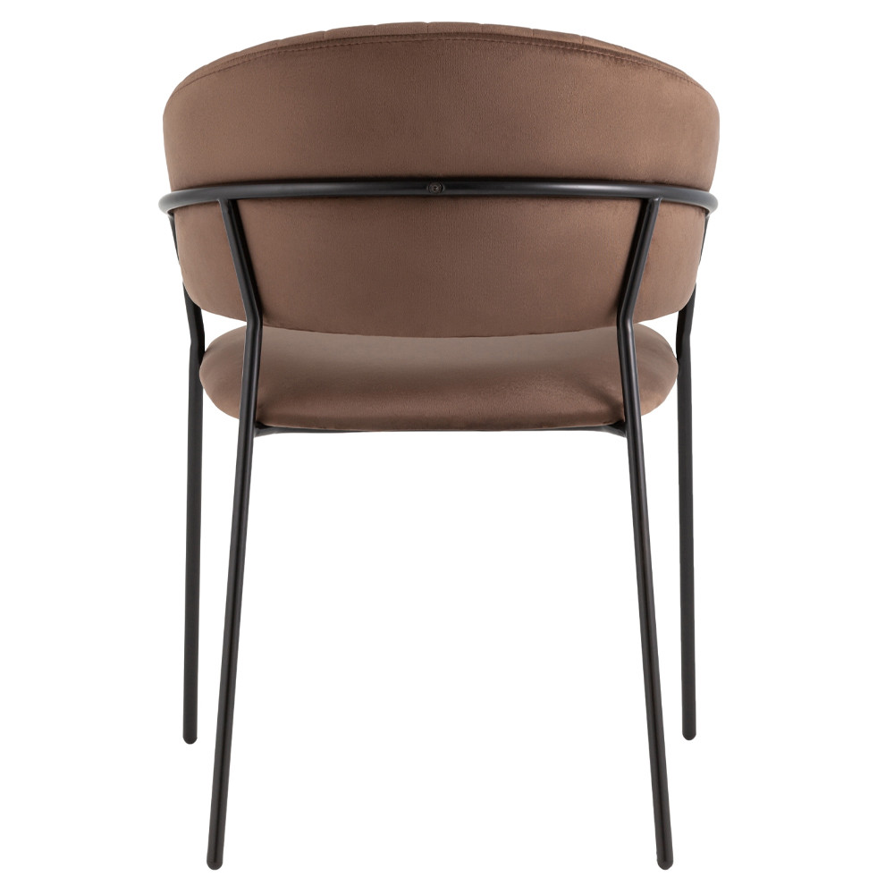 Стул в велюре коричневого цвета Horizon