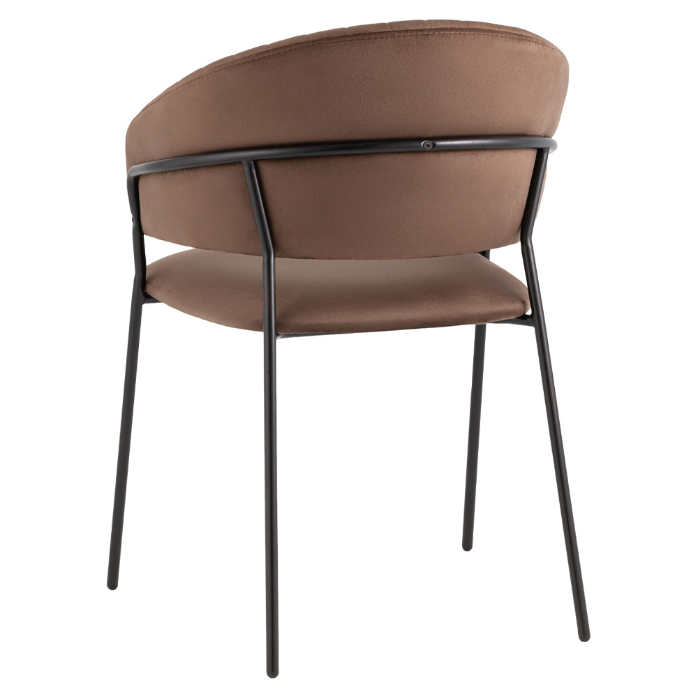 Стул в велюре коричневого цвета Horizon