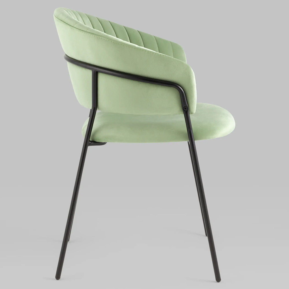 Стул в велюре фисташкового цвета Horizon