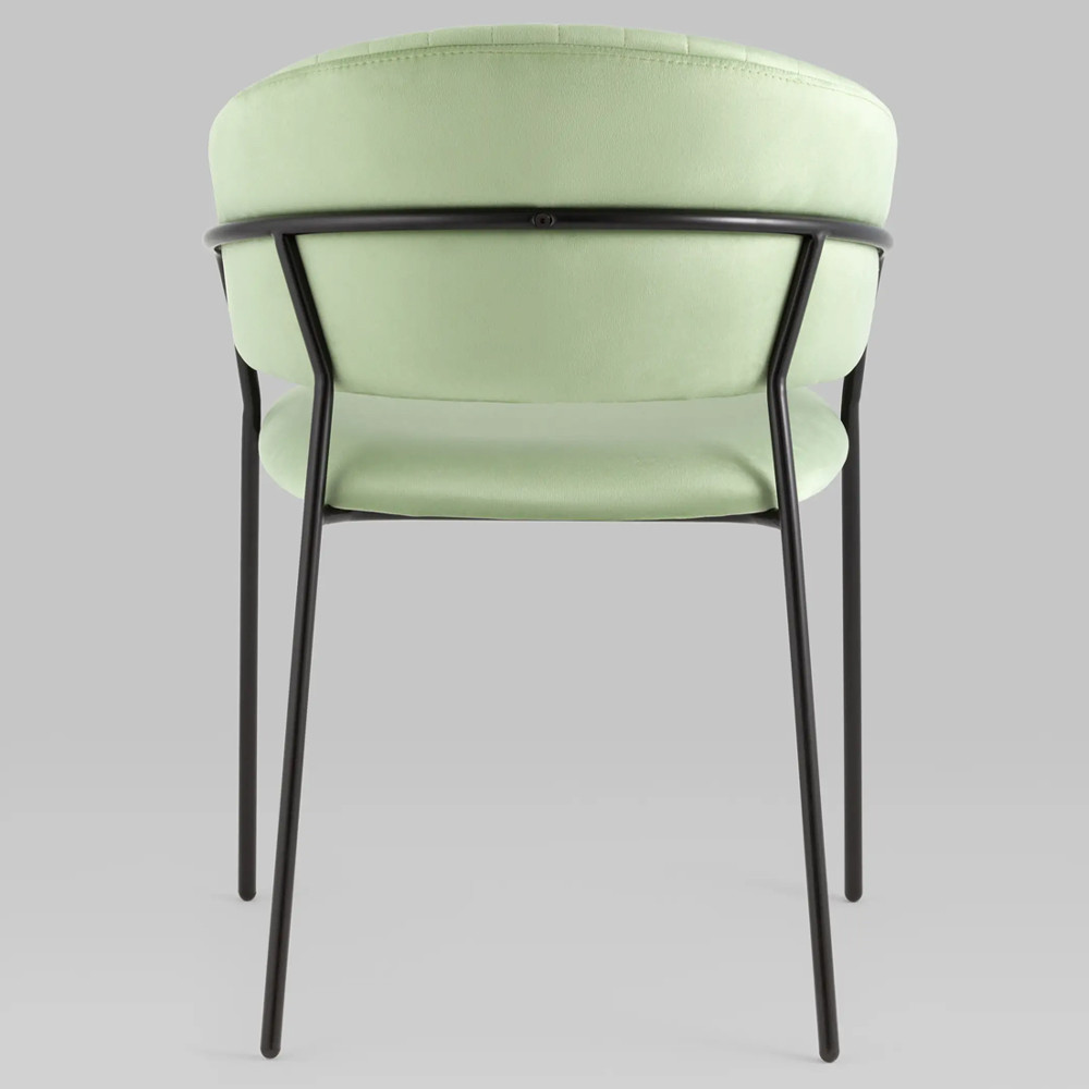 Стул в велюре фисташкового цвета Horizon