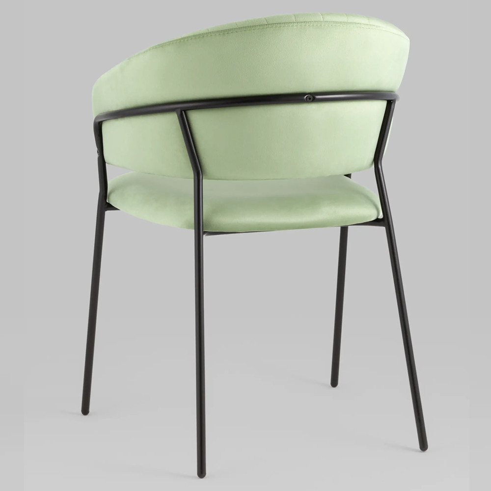 Стул в велюре фисташкового цвета Horizon