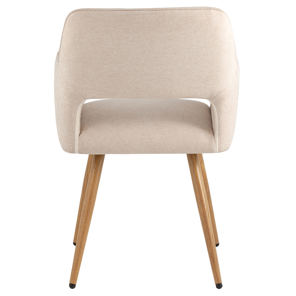 Стул в рогожке бежевого цвета NEASAN STOOL