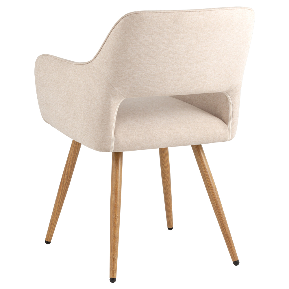 Стул в рогожке бежевого цвета NEASAN STOOL