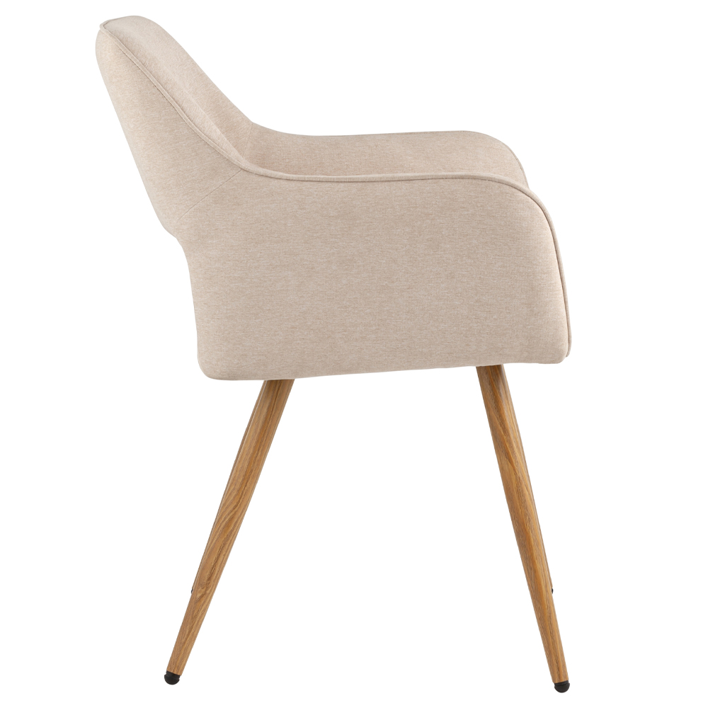 Стул в рогожке бежевого цвета NEASAN STOOL